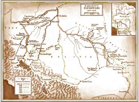 percy fawcett expedition map|The Lost City of Z .